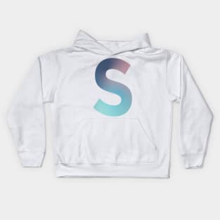 Gradient Letter S Initial Alphabet Kids Hoodie